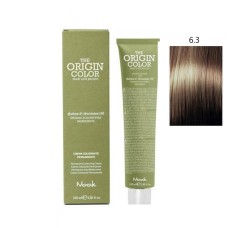 Vopsea permanenta cu amoniac fara PPD si fara Resorcinol, Nook Origin Color blond inchis auriu 6.3 100ml