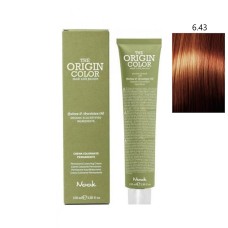 Vopsea permanenta cu amoniac fara PPD si fara Resorcinol, Nook Origin Color blond inchis aramiu auriu 6.43 100ml