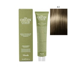 Vopsea permanenta cu amoniac fara PPD si fara Resorcinol, Nook Origin Color blond deschis natural 8.0 100ml