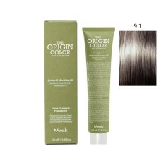 Vopsea permanenta cu amoniac fara PPD si fara Resorcinol, Nook Origin Color blond foarte deschis cenusiu  9.1 100ml