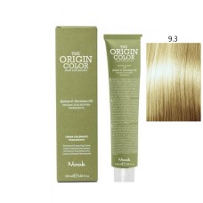 Vopsea permanenta cu amoniac fara PPD si fara Resorcinol, Nook Origin Color blond foarte deschis auriu 9.3 100ml